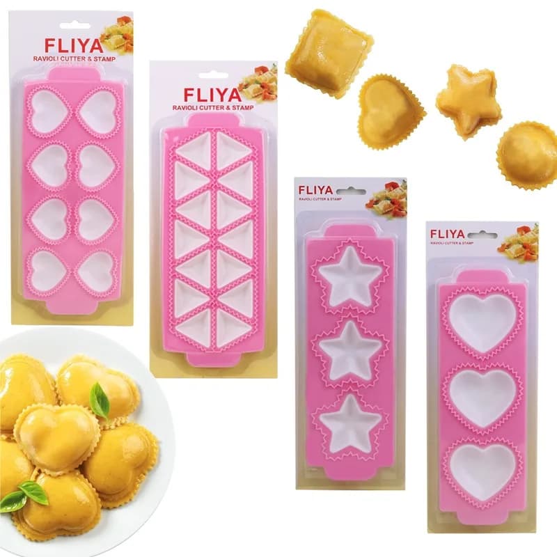 Stampi per ravioli Macchina per pasta riempita fatta in casa Pressa per gnocchi Stampo per ravioli Stampo per taglierina per timbri per ravioli con vassoio e pressa