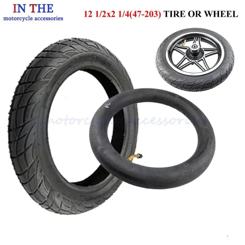 Tire 12 1/2 X 2 1/4 47-203 fits Electric Scooters and e-Bike baby carrier folding bicycle inch tyre inner tube