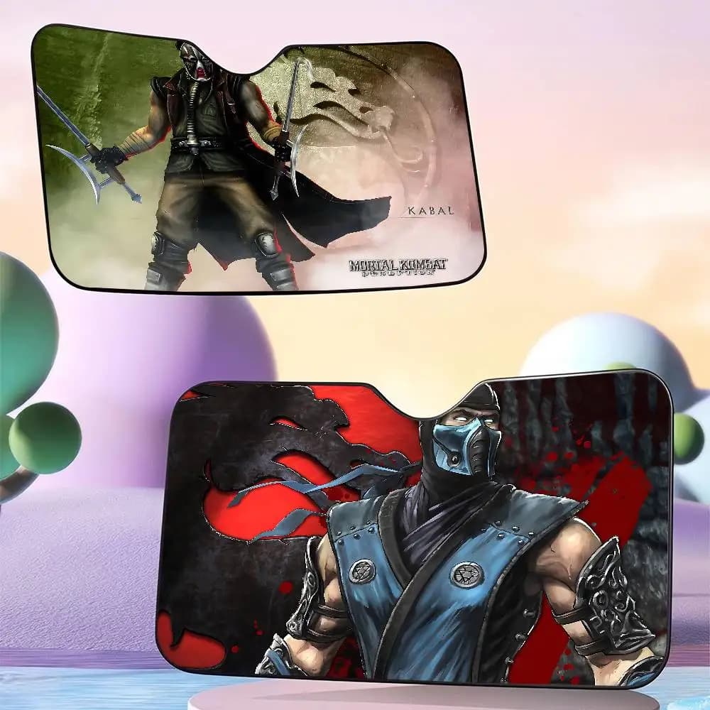 Parasole per Parabrezza Auto Mortal Kombat, 51.2" x 27.5", Protezione Anteriore Migliorata per Sedan