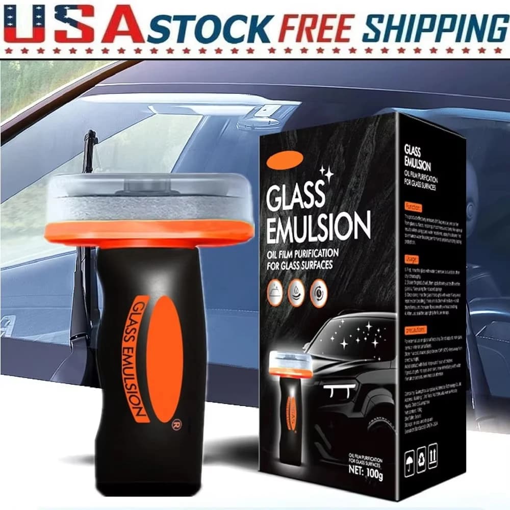 180ML New Handheld Car Glass Oil Film Remover Front Windshield Rearview Mirror Side Window Powerful Cleaner Stain Removal Maintenance Clear Vision