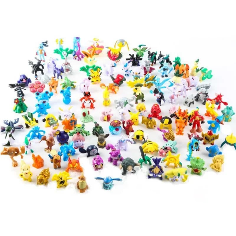 2-3CM Pokemon Anime Figure Pikachu Cute Action Model Ornamental Decoration Mini Model Doll Toy Kids Birthday Gifts