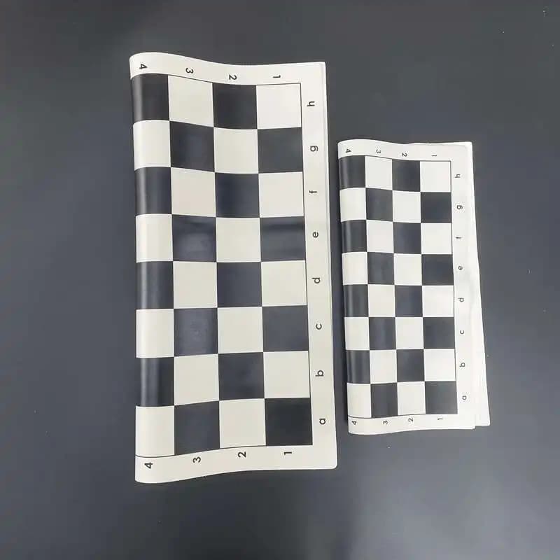 Scacchiera bianca e nera 34/50 cm Accessori da gioco portatili e arrotolabili in morbido PU Standard