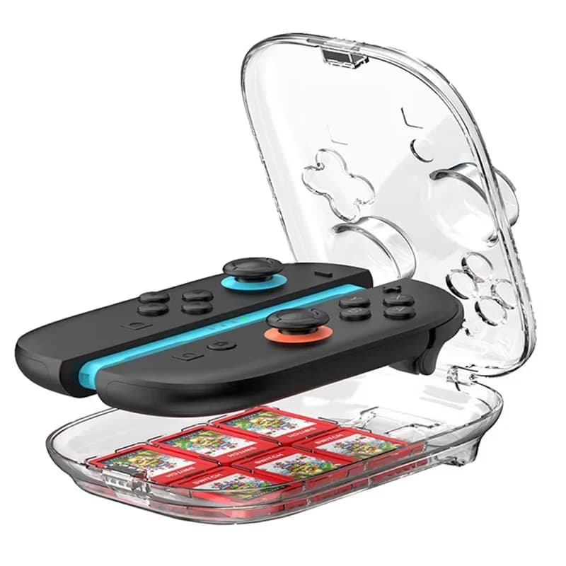 Custodia trasparente per Switch 2 Joy-Con Scatola protettiva trasparente antipolvere per carte da gioco