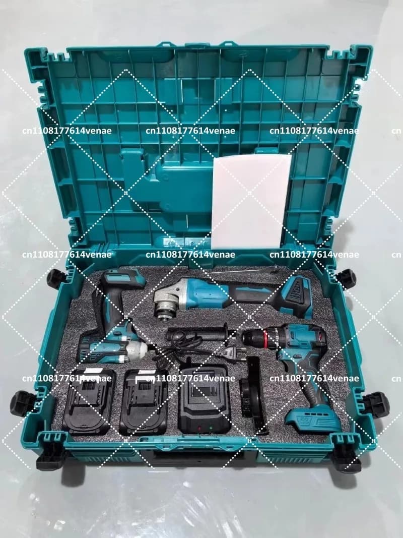 4-Piece Brushless Lithium Power Tool Set for Home DIY and Repair