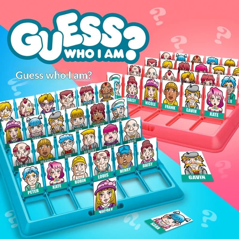 Gioco da Tavolo Educativo per Bambini 'Indovina Chi Sono', Gioco di Logica Interattivo Genitore-Figlio