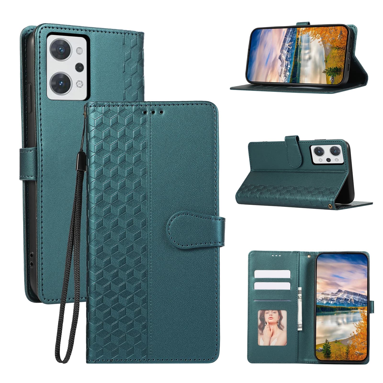Flip Leather Case for OPPO RENO 5 8 7 6 9A 10 11 12 FIND X5 X6 PRO PLUS Z F A55 LITE 4G 5G Magnetic Wallet Phone Cover