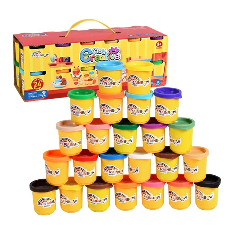 6/10/12/24 Arcobaleno Colori Polimero Argilla Leggera Per Bambini Soffici Plastilina Morbida Giocattolo Modellazione Plastilina Plastilina Slimes Giocattoli FAI DA TE Argilla regali