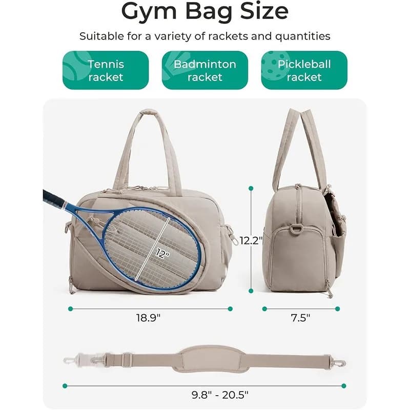 Outdoor tennis bag, portable fitness bag, Peak shoulder bag, shoe bag, badminton bag
