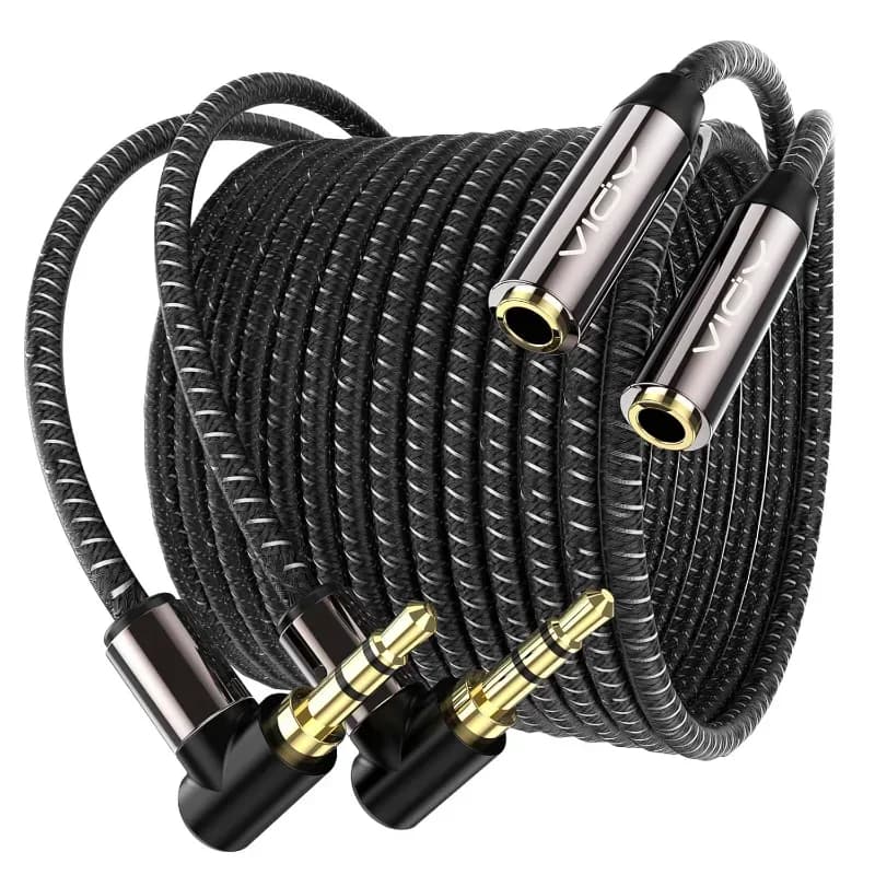 Cavo di prolunga per cuffie da 3,5 mm Cavo Aux da 2 pacchi Cavo audio stereo da 3,5 mm maschio a femmina per smartphone Tablet Lettore multimediale