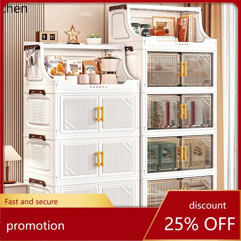 Transparent Wardrobe with Removable Cover and Wheels - Save for Kitchen, Bedroom, Living Room