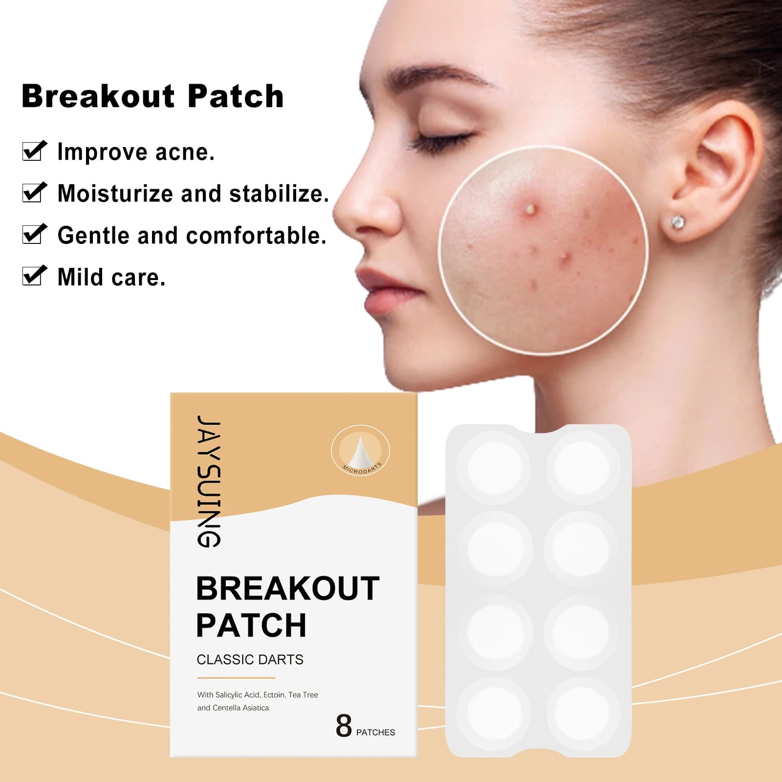 Cerotti per l'acne di grandi dimensioni Puliscono e cura delicatamente per idratare e idratare la pelle Migliorano l'acne Cerotti per la cura quotidiana