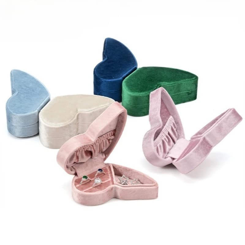 Velvet Jewelry Storage Box Portable Travel Jewelry Organizer Case Butterfly Ring Earrings Boxes Women Necklace Storage Cases