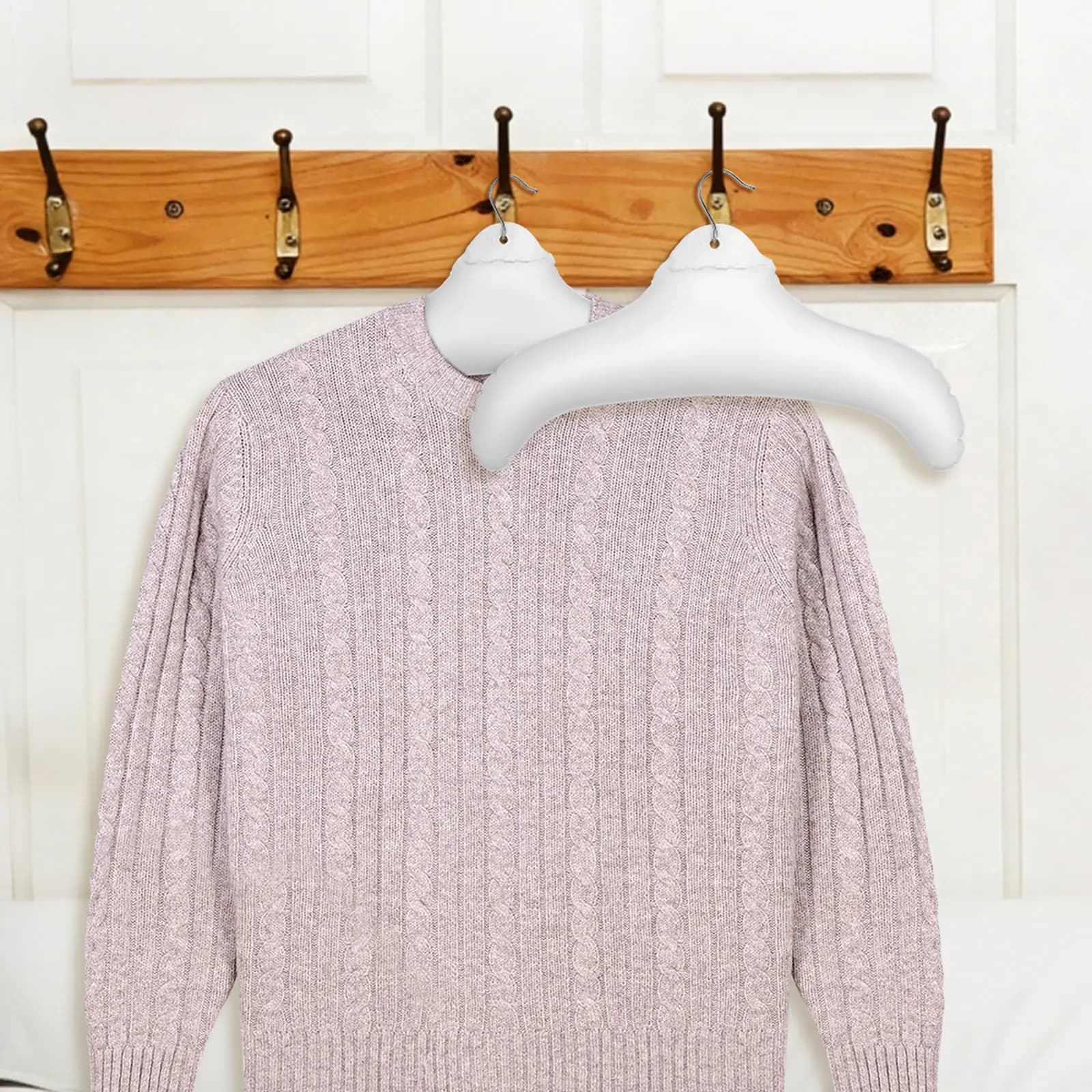 5 Pcs Folding Hanger Clothes Drying Coat Hangers Foldable Travel Device Rack for
