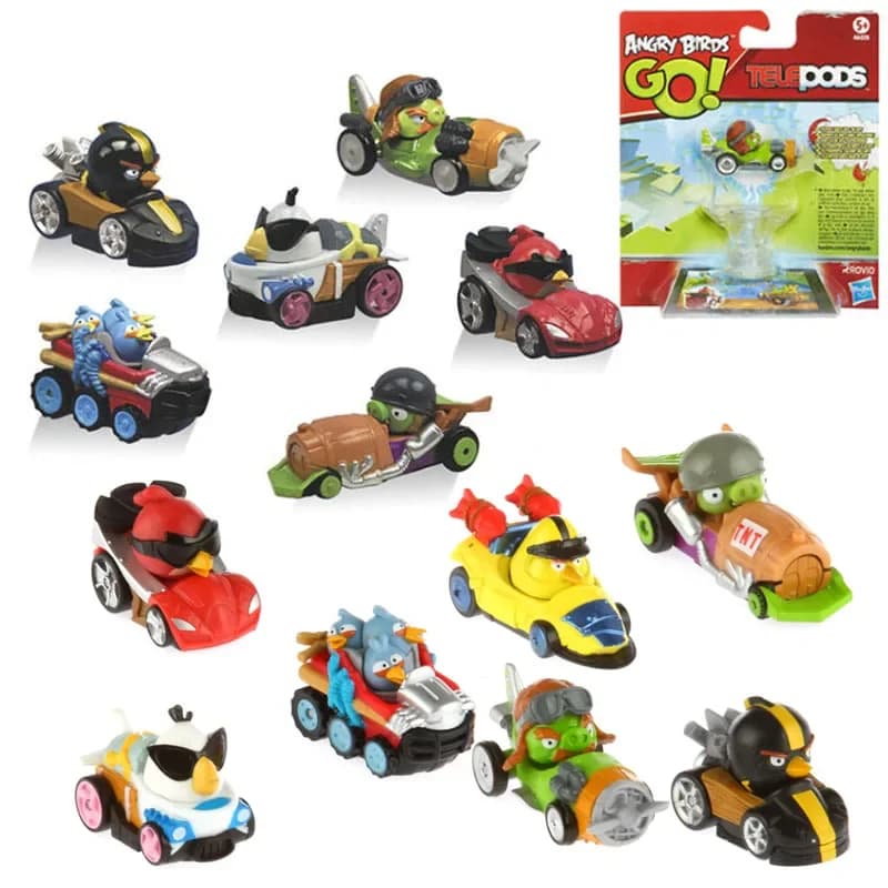 Angry Bird Karts Action Figure Telepods Retoy Figure Angrybirds Go Games Giocattoli per bambole per bambini Ornamenti da tavolo da collezione