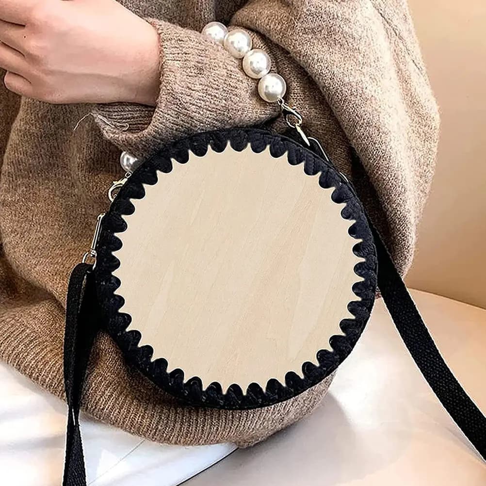 Set di 5 Basi in Legno per Fondo Borsa, per Cesti all'Uncinetto e Creazione di Borse Fai-da-Te, Base in Legno Premium per Cesti, Elegante Accessorio per Artigianato