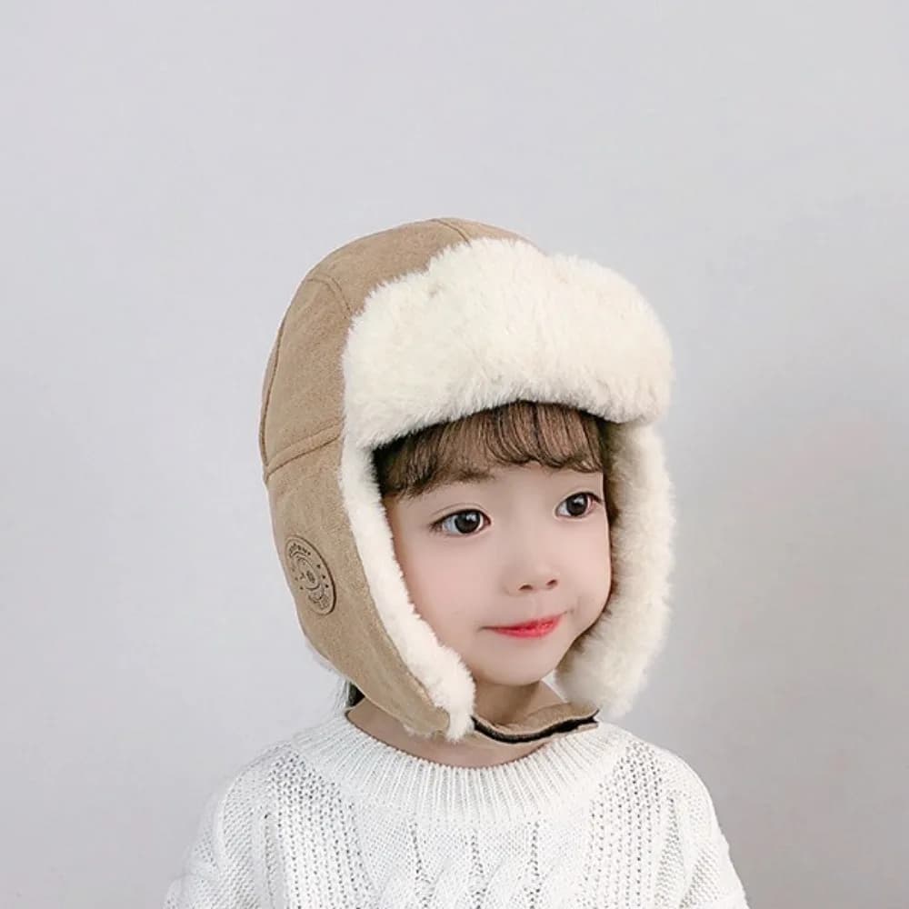 Cappello da Sci alla Moda con Occhiali Integrati, Berretto da Pilota con Paraorecchie Spessi e Orecchie da Orso, per Esterni