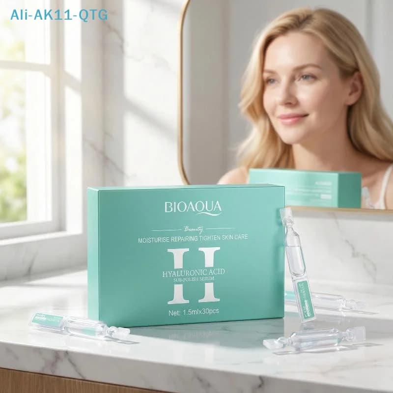 NEW Serum Viso with Vitamin C, Retinol and Hyaluronic Acid, 30 pcs/box, Hydrating Serum for Skin Care of Face