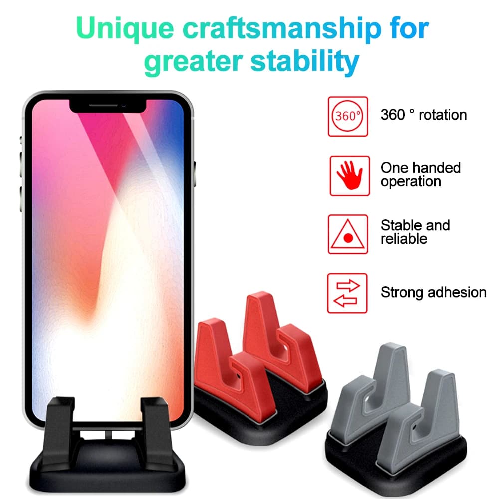 Supporto per telefono cellulare per auto con rotazione di 360 gradi Supporto GPS per cruscotto Supporto per telefono in silicone riutilizzabile Tappetino antiscivolo per navigazione GPS