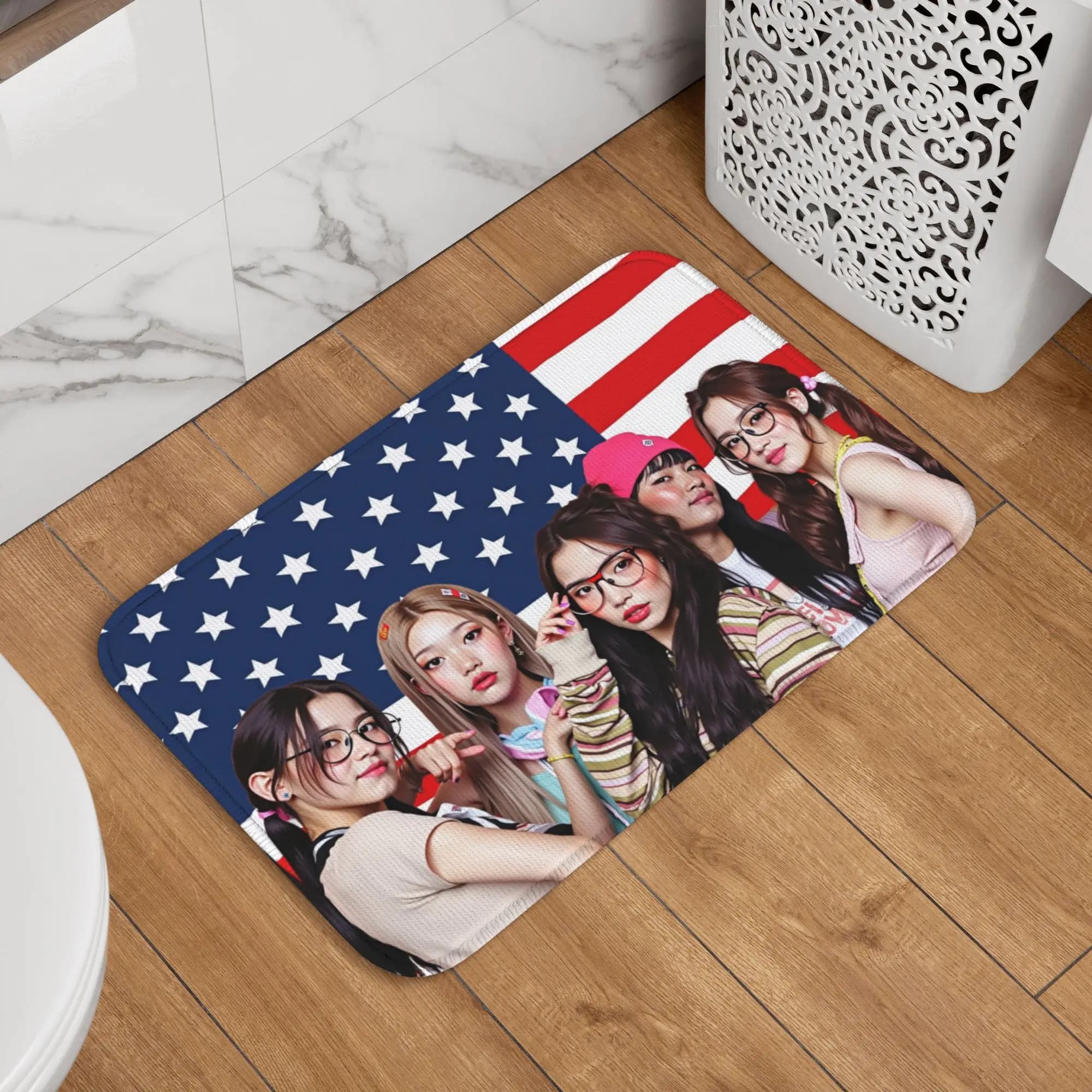 Tappetino Personalizzato Kpop G I DLEs Dance-Pop per Porta d'Ingresso, Antiscivolo, Assorbente, per Esterni, Giardino, Garage, Ingresso