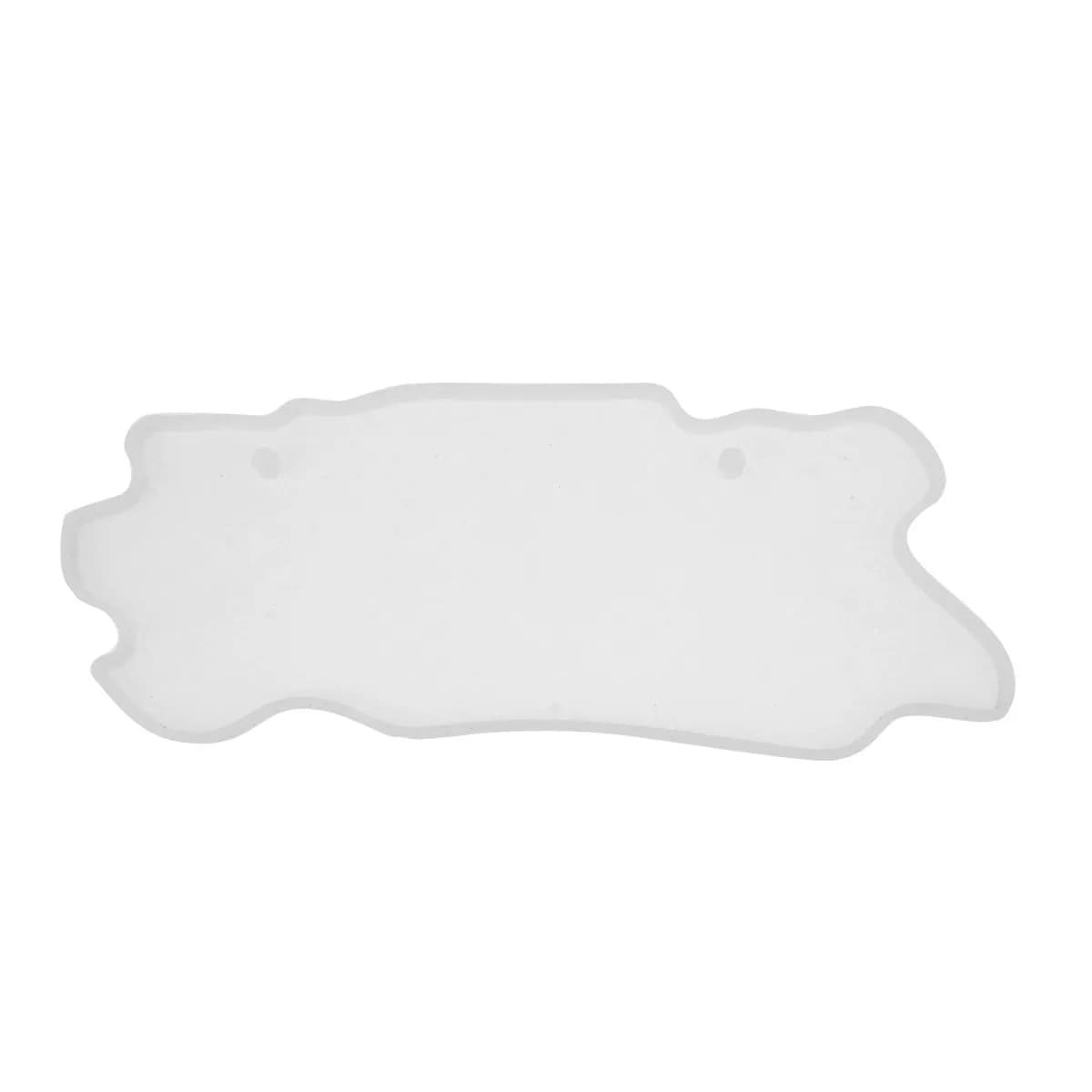 Stampo in silicone per targa da porta, 1 pz, fai da te, bianco trasparente, flessibile, per etichette pendenti in resina epossidica, fai da te, per cartelli da porta in cristallo