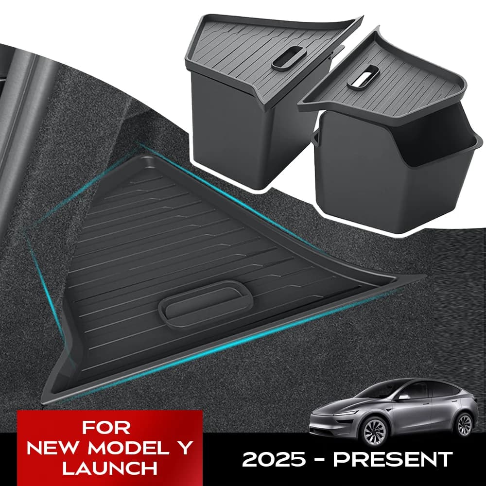 New Model Y Juniper Launch Refresh 2025 Rear Luggage Storage Containers Side Box Organizer Accessories TPE