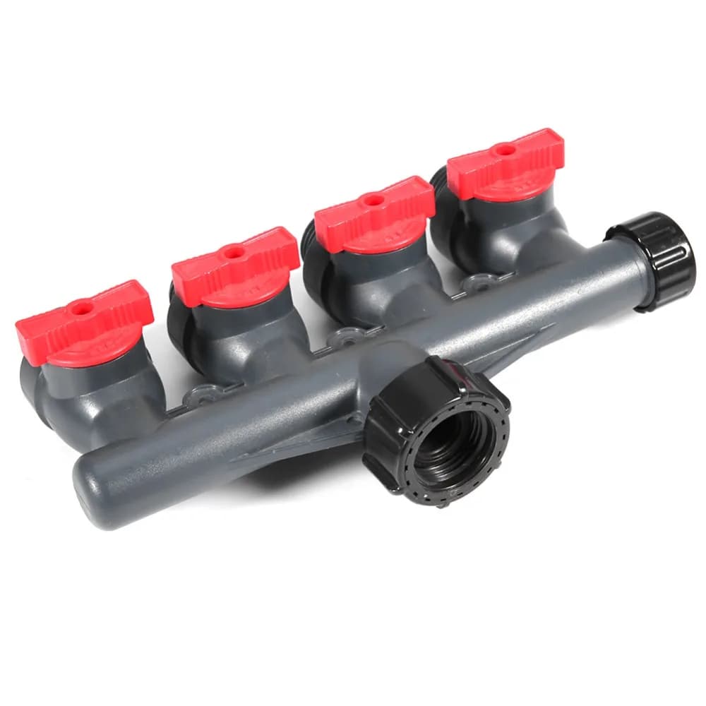 Durable Plastic 4 Way Hose Splitter G3/4 Inch 4 Way Hose Splitter Easy Install Garden Hose Splitter Garden Watering