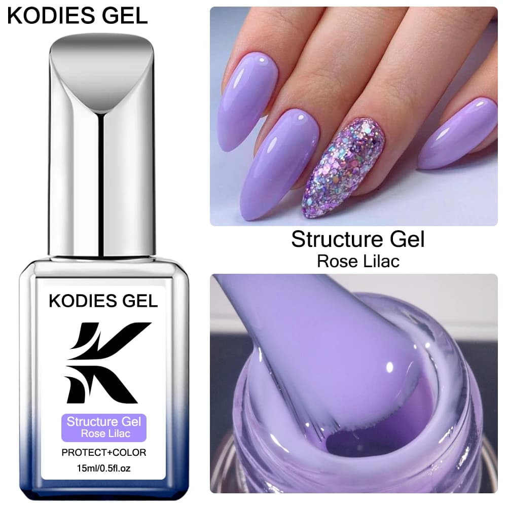 KODIES GEL Base in gomma Gel smalto per unghie 15ml viola Semi permanente UV lunga durata lavanda lilla Macaron smalto Gel vernici