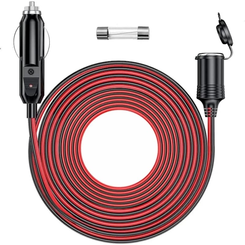 Cavo di Prolunga per Accendisigari 12V/24V Resistente con Luce LED per Auto, Compressore d'Aria per Pneumatici, Frigorifero