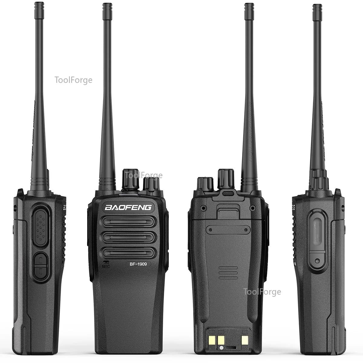 2 pezzi BaoFeng BF-1909 Walkie Talkie 10W Radio penetrante professionale ad alta potenza Supporta carica di tipo C Porta potente a lungo raggio