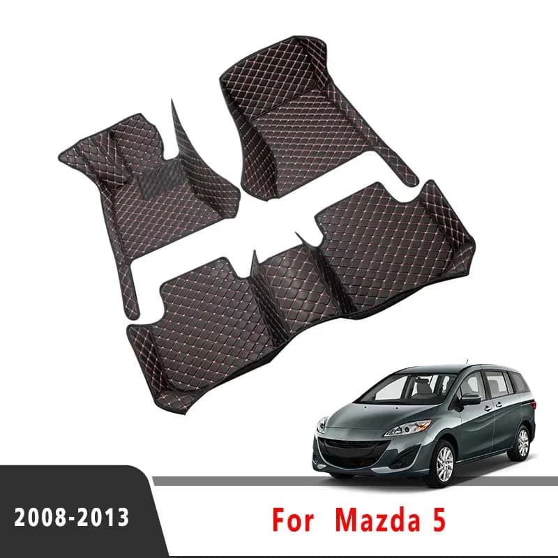 Car mats for Mazda 5 2013 2012 2011 2010 2009 2008 (5 seats) Anti-sports waterproof leather accessories Interior accessories
