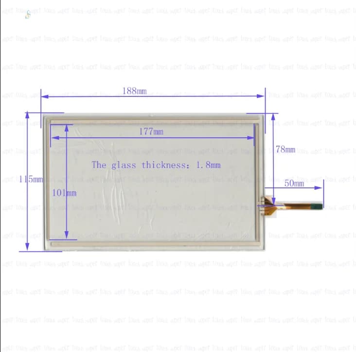 ZhiYuSun 8Inch A191109 4Wire Resistive 188*115mm TouchScreen Panel Digitizer TOUCHSENSOR for GPS CAR 188*115