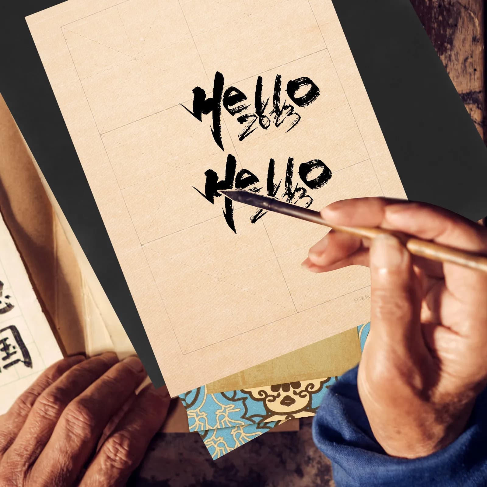 Extra Thick Wool Felt Calligraphy Mat Ensures Clean Lines Absorbs Excess Ink Prevents Shifting Perfect for Brush Painting