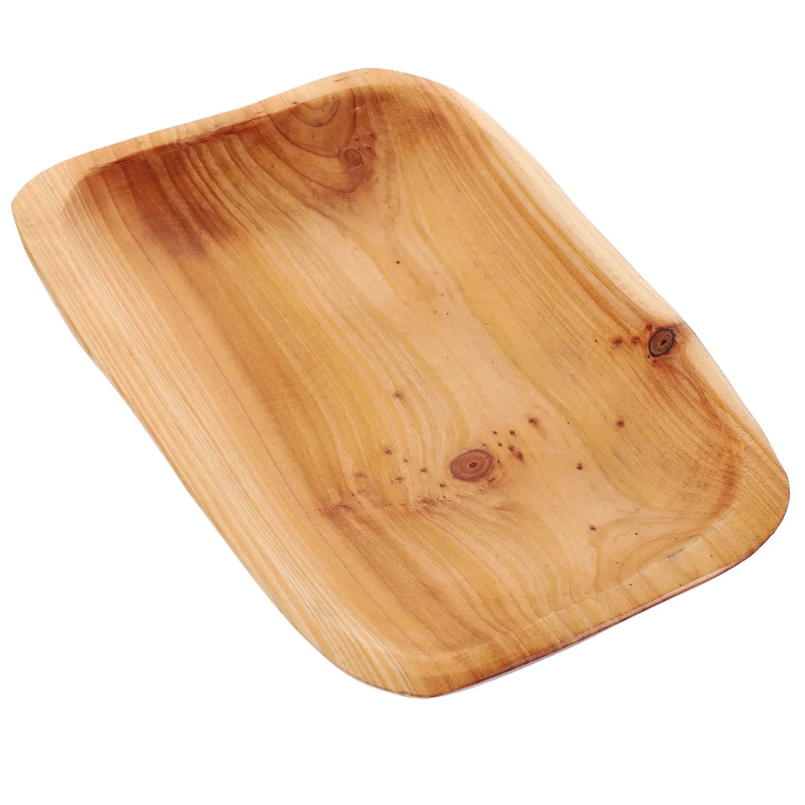 Vassoio Vintage in Legno Naturale Irregolare per Frutta, Piatto di Servizio in Legno per Snack, Noci, Frutta Secca, Dessert, Feste, Matrimoni, Casa, Bar