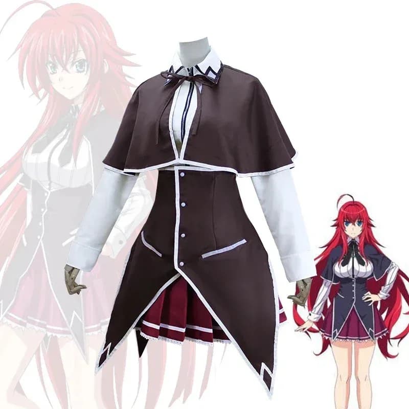 AIAI 20252025 Anime High School D×D Rias Gremory Cosplay Uniforme Vestito Donna Mantello Top Gonna Festa Costume di Halloween