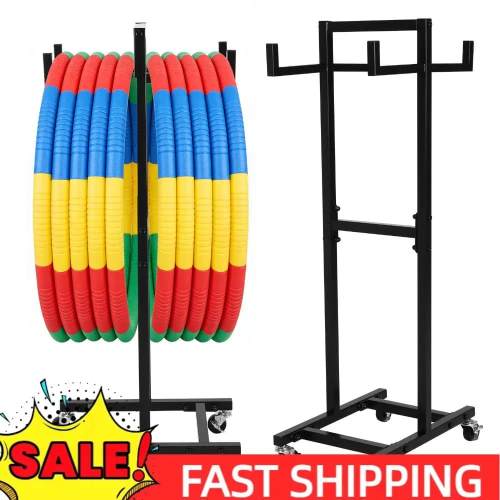 Jumping cord trolley and metal sports equipment with wheels, space saving, mobile, for home gym and office, 39.37 inches