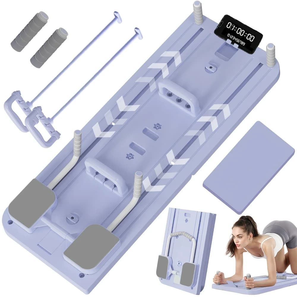Multifunctional Table Foldable for Pilates, Abdominal Trainer and Core for Home with Wheels AB Roller