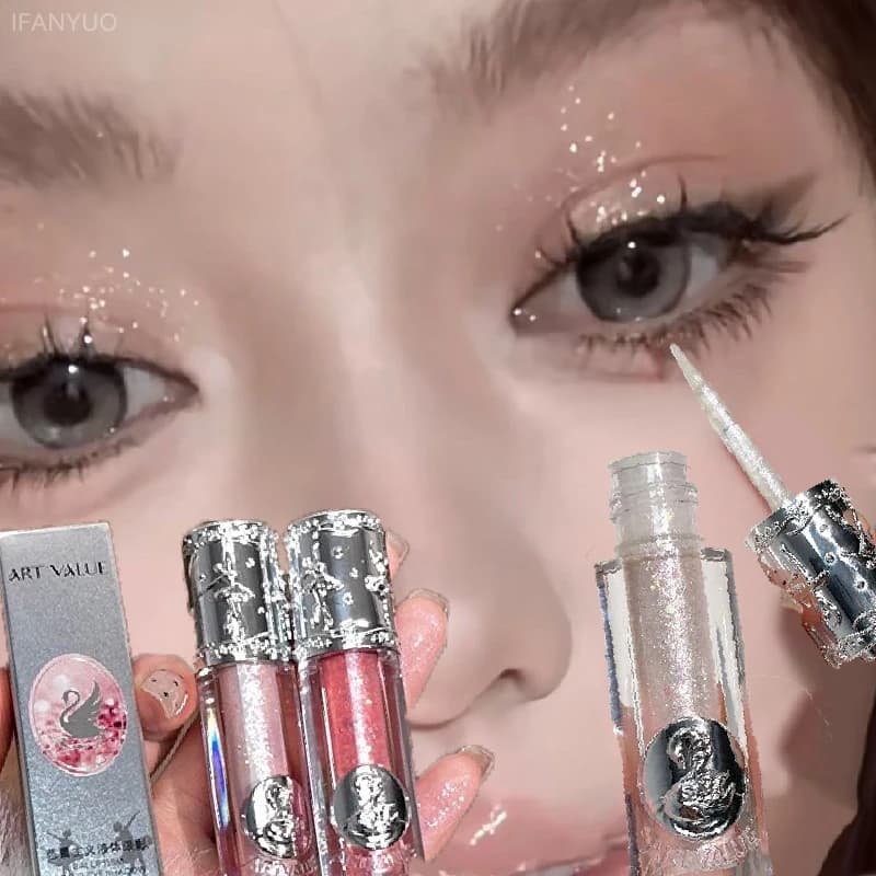 Art Value Balletism Glitter Liquid Umbrella Sequins Perlescent Eyeliner Sparkling pearly high gloss Make-up silk kiss lying
