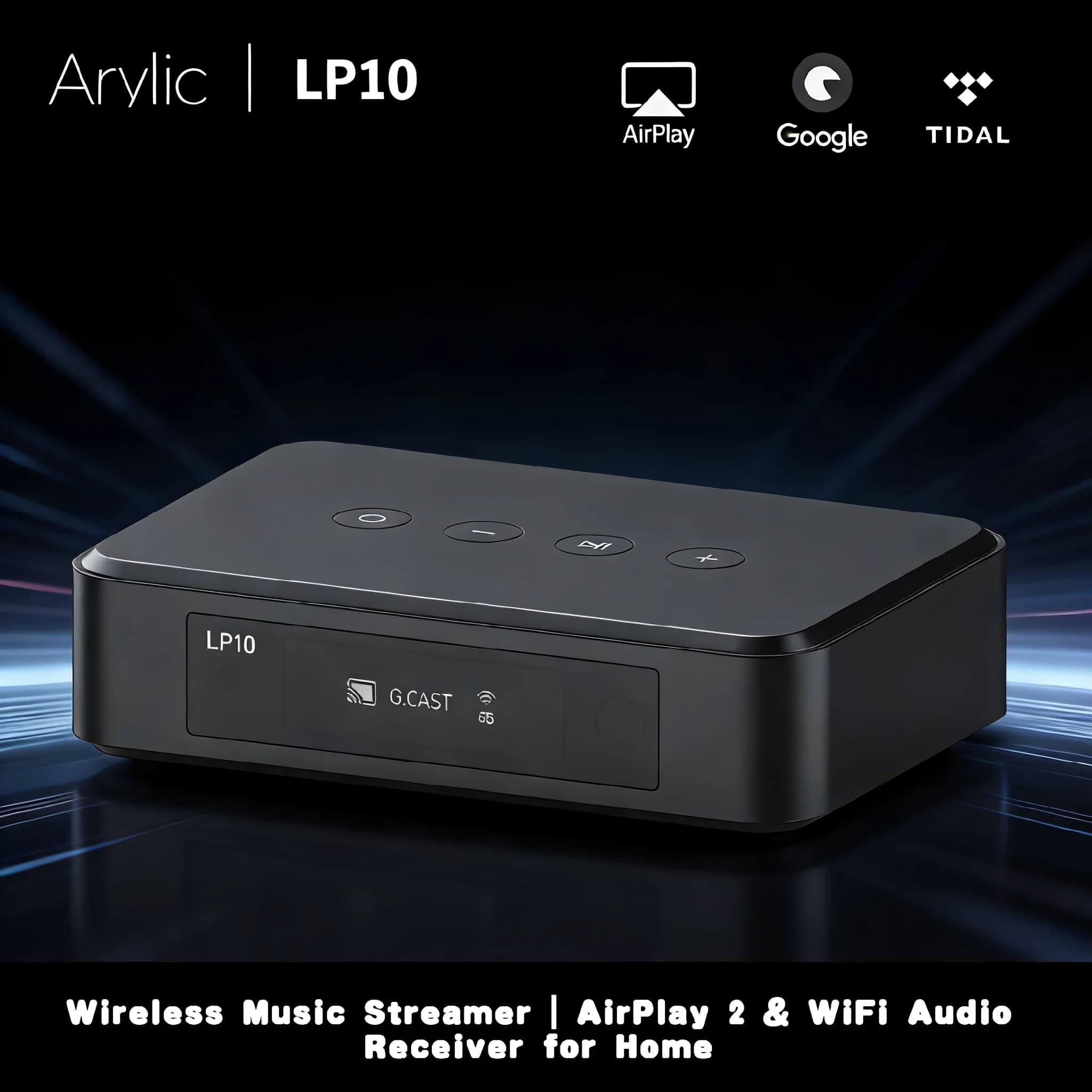Arylic LP10 Streamer Musicale Wireless | Ricevitore Audio AirPlay 2 e WiFi per Casa