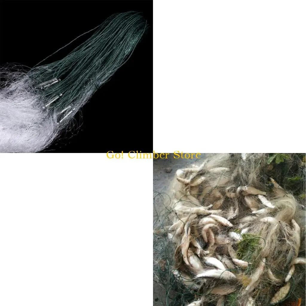 Q84C Attrezzatura da rete da pesca premium con trappola in monofilamento e rete da imbrocco con galleggiante