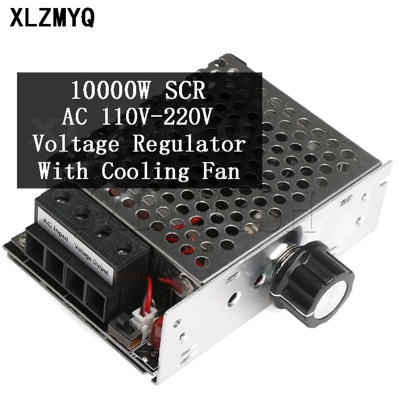 10000W ad alta potenza 110V 220V AC SCR regolatore di tensione regolatore di velocità interruttore di controllo della temperatura termostato Dimmer ventola di raffreddamento