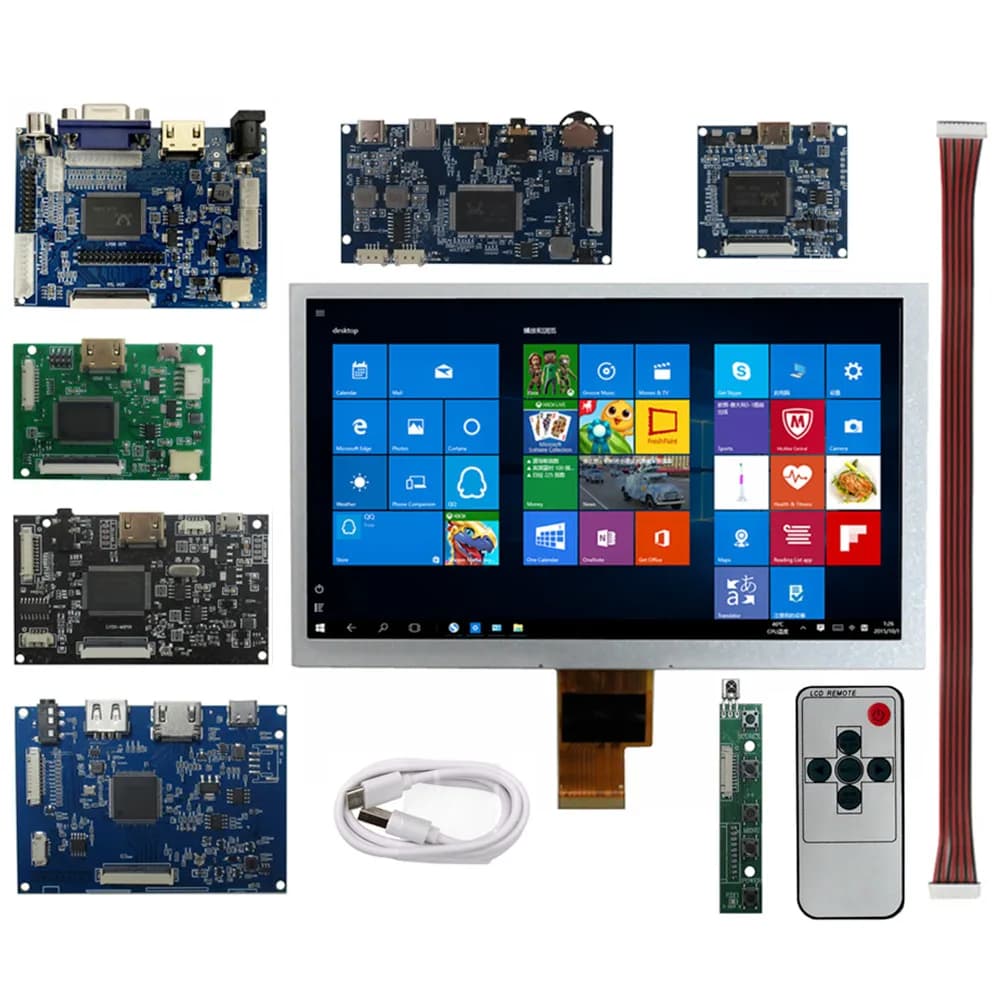 8 Inch ZJ080NA-08A LCD Screen Display Driver Control Card for Portable Raspberry Pi Banana Pi PC Compatible HDMI