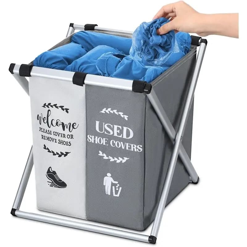 B23B Shoe Cover Box Dispenser Foldable Storage Bin Holder