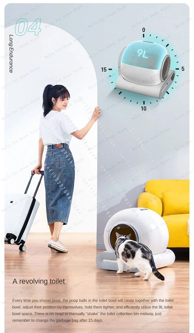 Pet Smart Litter Box Fully Automatic Cleaning of Electric Large Cat Toilet Deodorizing Fully Enclosed Automatic Cat Litter Box