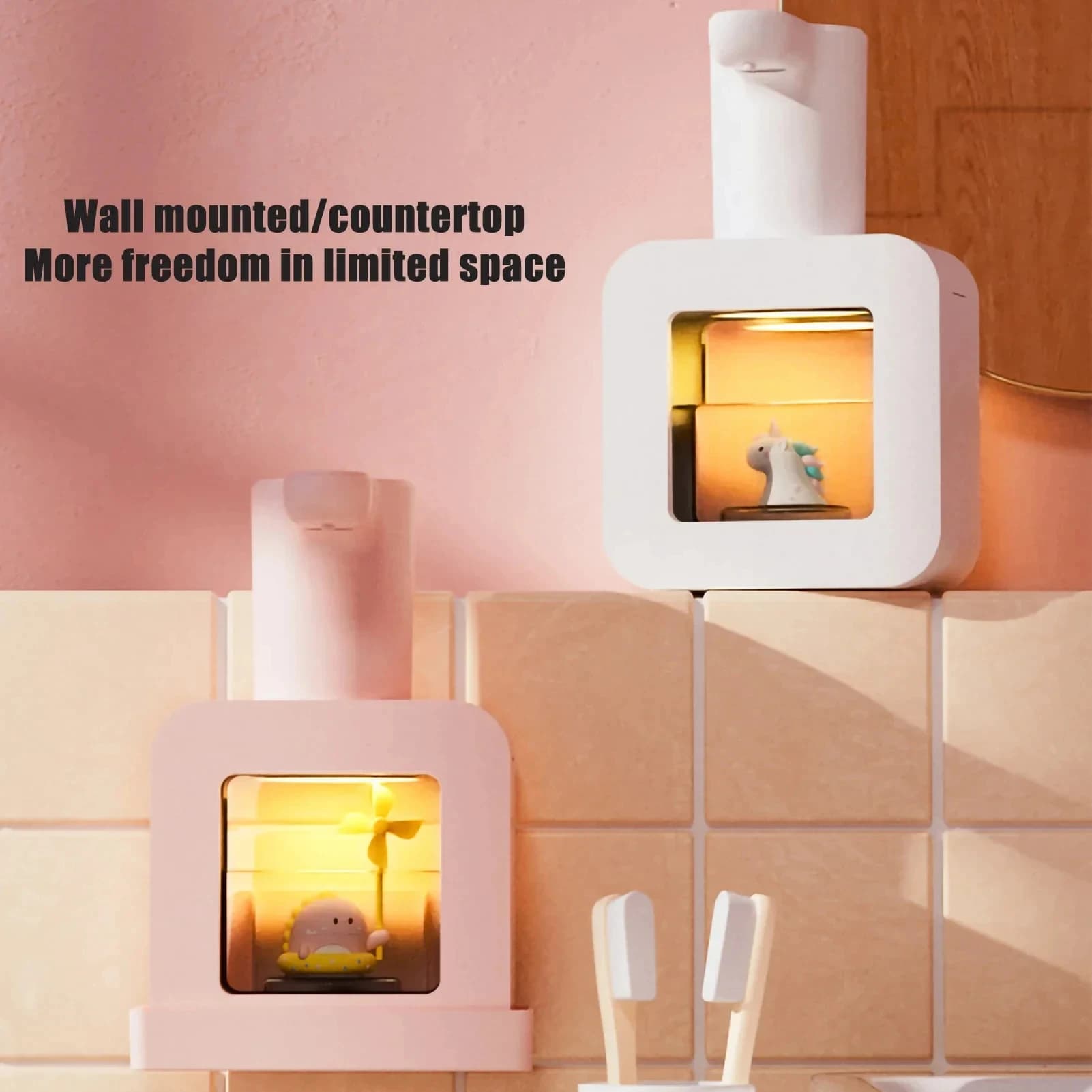 Nuovo Dispenser Automatico di Sapone Cute Pet Senza Contatto Disinfettante per le Mani Ricarica USB 400ml Dispenser di Liquidi Lavaggio Handtizer Personale