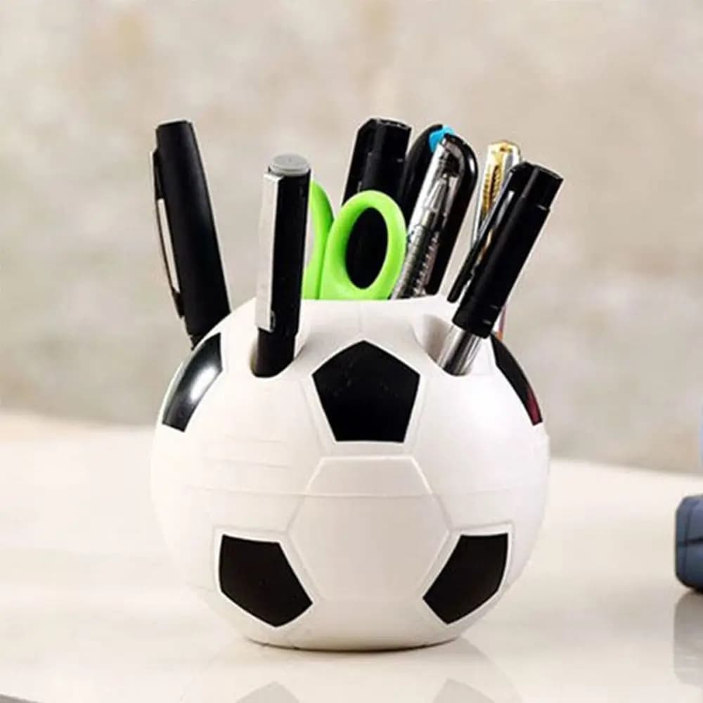 Forniture per strumenti a forma di calcio portapenne portapenne portaspazzolino a forma di calcio portaspazzolino da tavolo decorazione per la casa regali per studenti