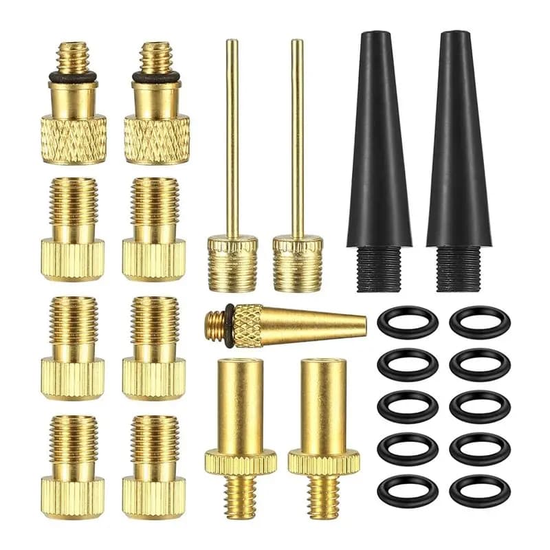 Set di adattatori per valvole per bicicletta AEF6, adattatore per valvole da 25 pezzi, adattatore per valvole per tubo per bicicletta, adattatore per pompa per bicicletta, adattatore per compressore d'aria