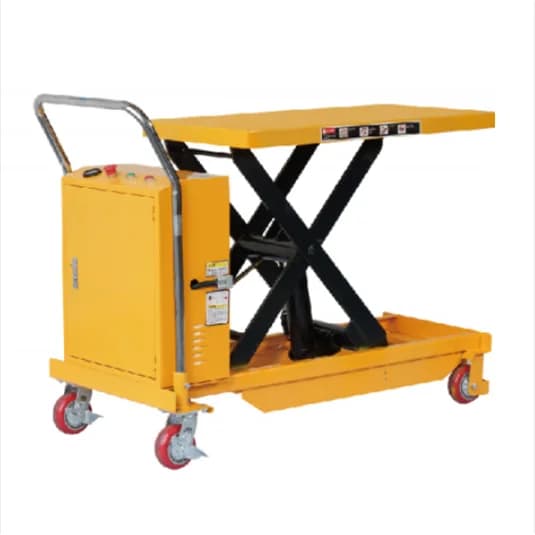 Heavy Duty Hydraulic Lift Platform Truck Small Portable Scissor Lift Flatbed Truck Hand Truck Electric Trolley Cart