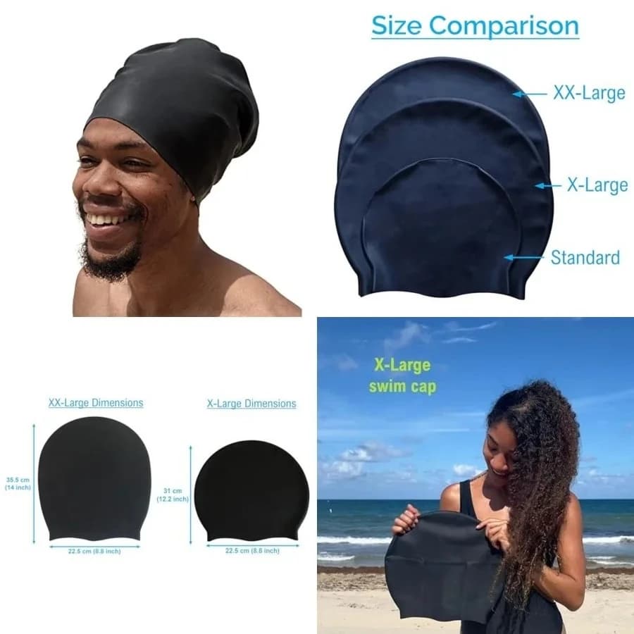 Cuffia da Nuoto per Dreadlocks e Trecce, Progettata per Acconciature Voluminose e Spesse come Dreadlocks, Trecce, Dreads, Locs e Afro