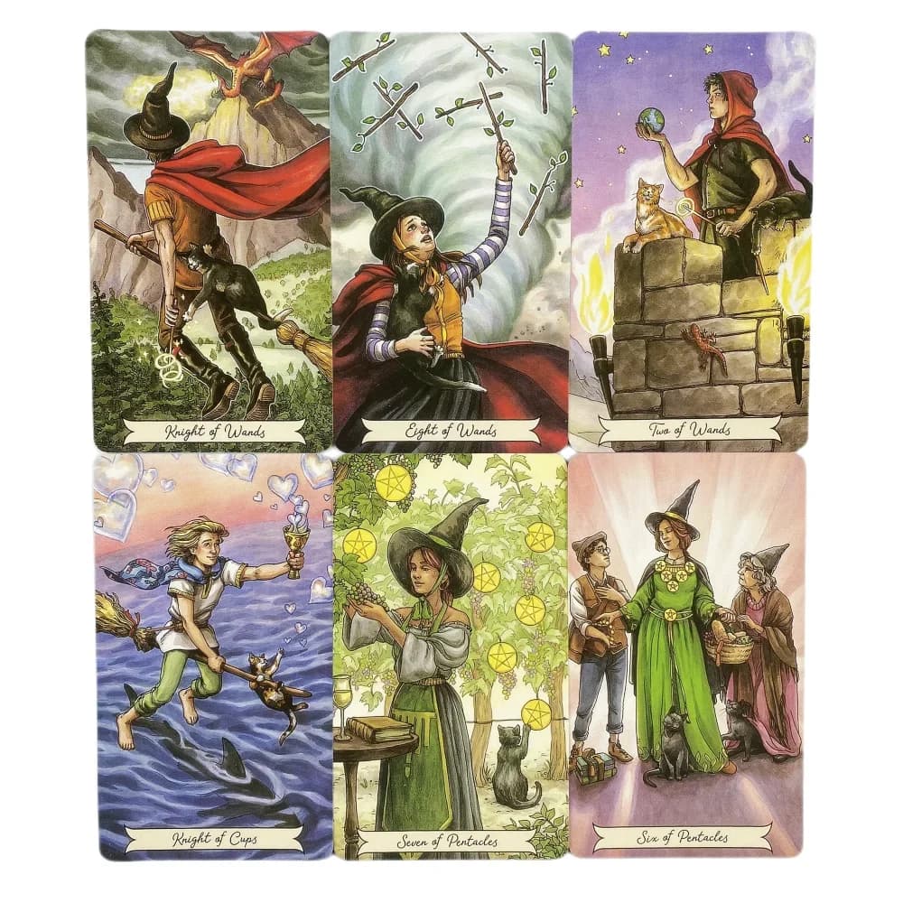 Carte dei Tarocchi della Strega Quotidiana, Mazzo da 78 Carte, Edizione in Inglese per Divinazione e Visione, Giochi da Tavolo