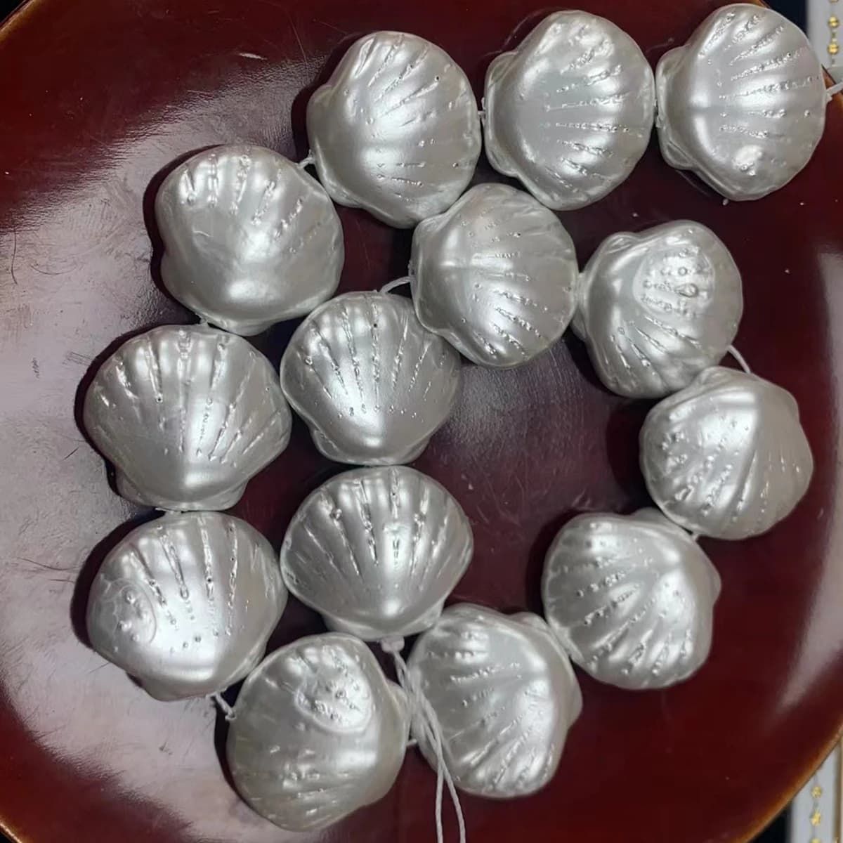 23x25mm Sector Shaped Imitation Pearl Shell Powder Beads Premium DIY Material for Necklace Earring Jewelry Craft for Earrings